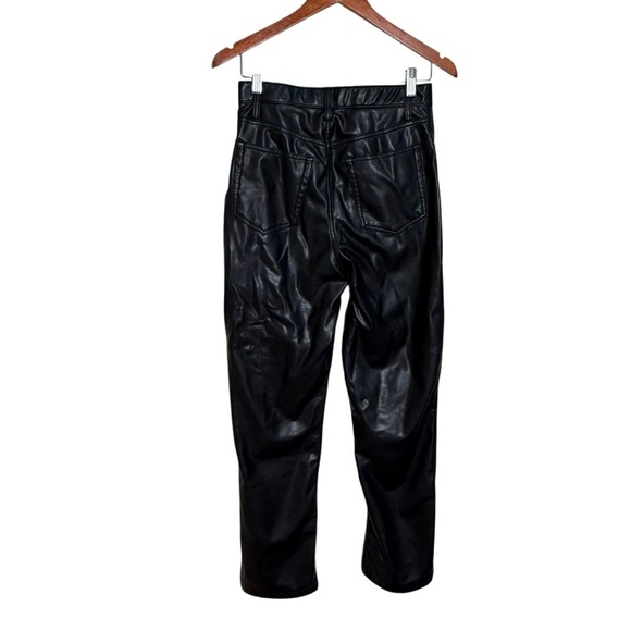 Abercrombie & Fitch 90’s straight ultra high rise faux leather pants curve love - Picture 6 of 6